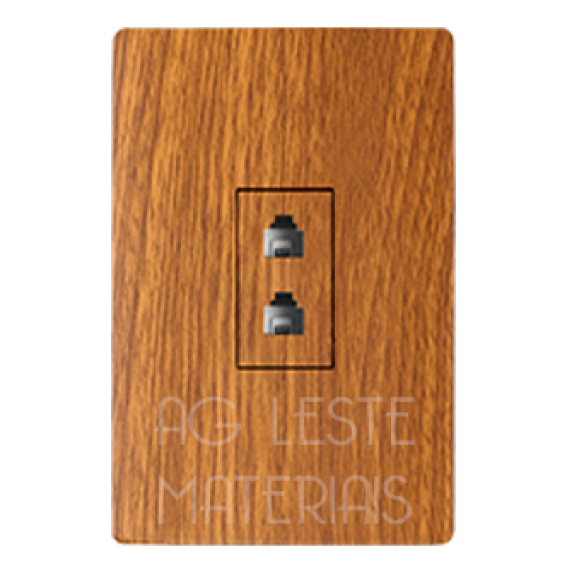 Conjunto Jack Duplo RJ11 Telefone 4x2 - Novara Especiais Cumaru